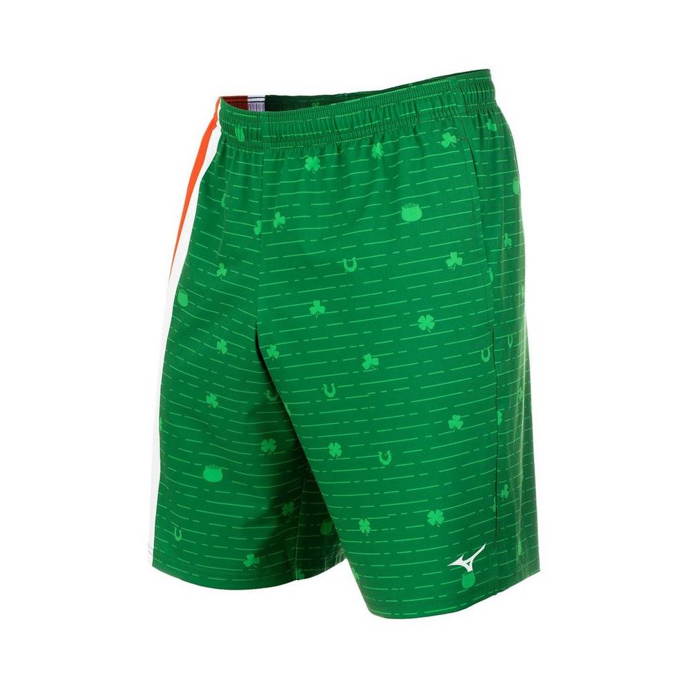 Mens Mizuno 10" Printable Shorts Green Philippines (GHEVJX059)